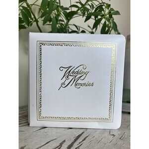 Vintage White Wedding Memories Share Photo Book By Holson /Wedding Gift 6” x 6”